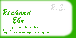 richard ehr business card